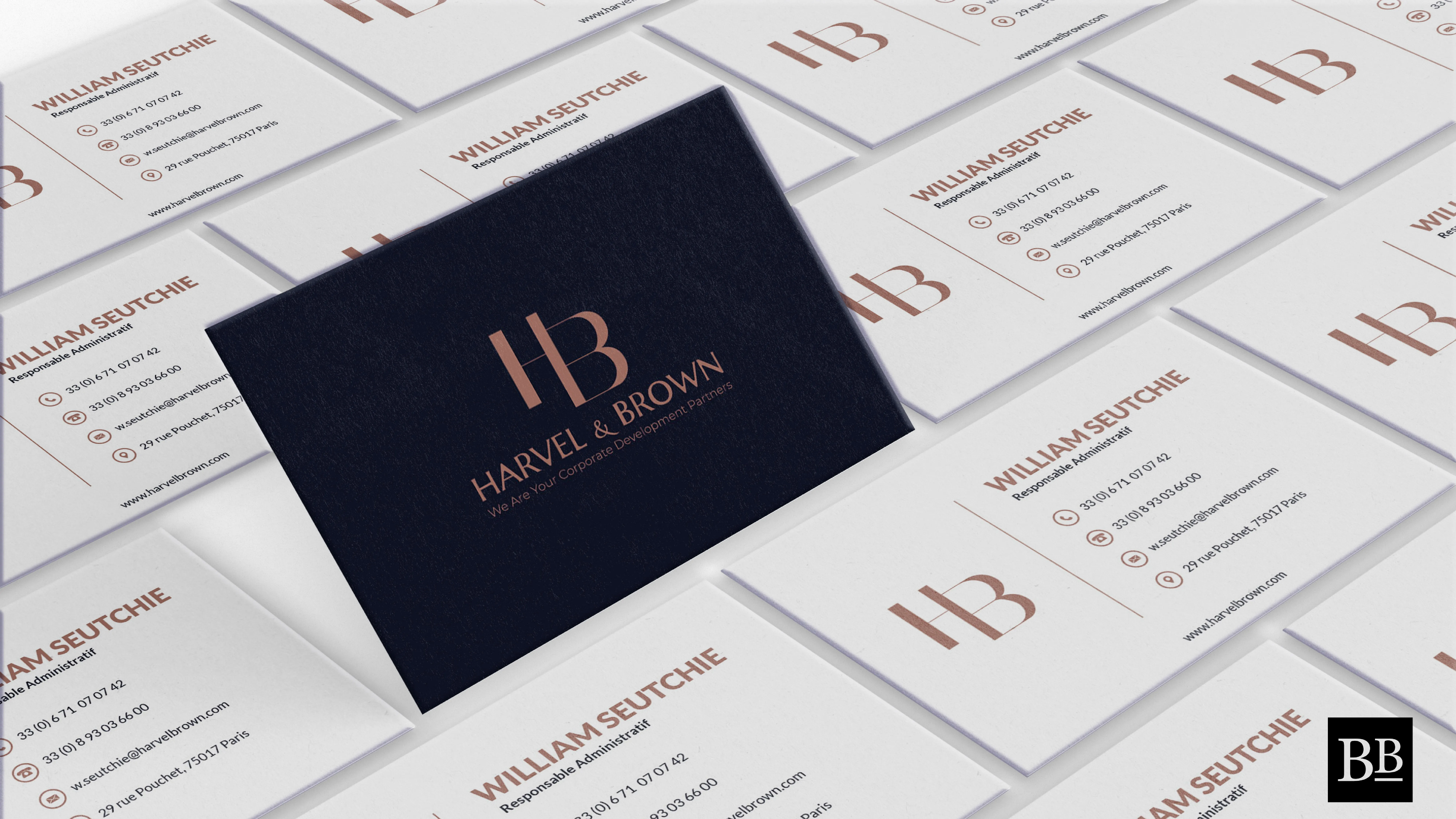 Projet de Branding, charte graphique - Harvel&Brown, branding Tunisie